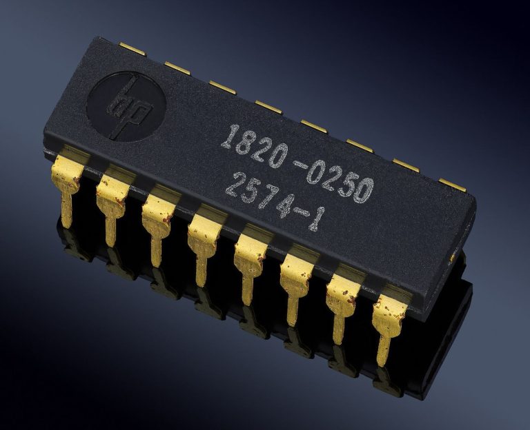 Close-up of an advanced computer chip